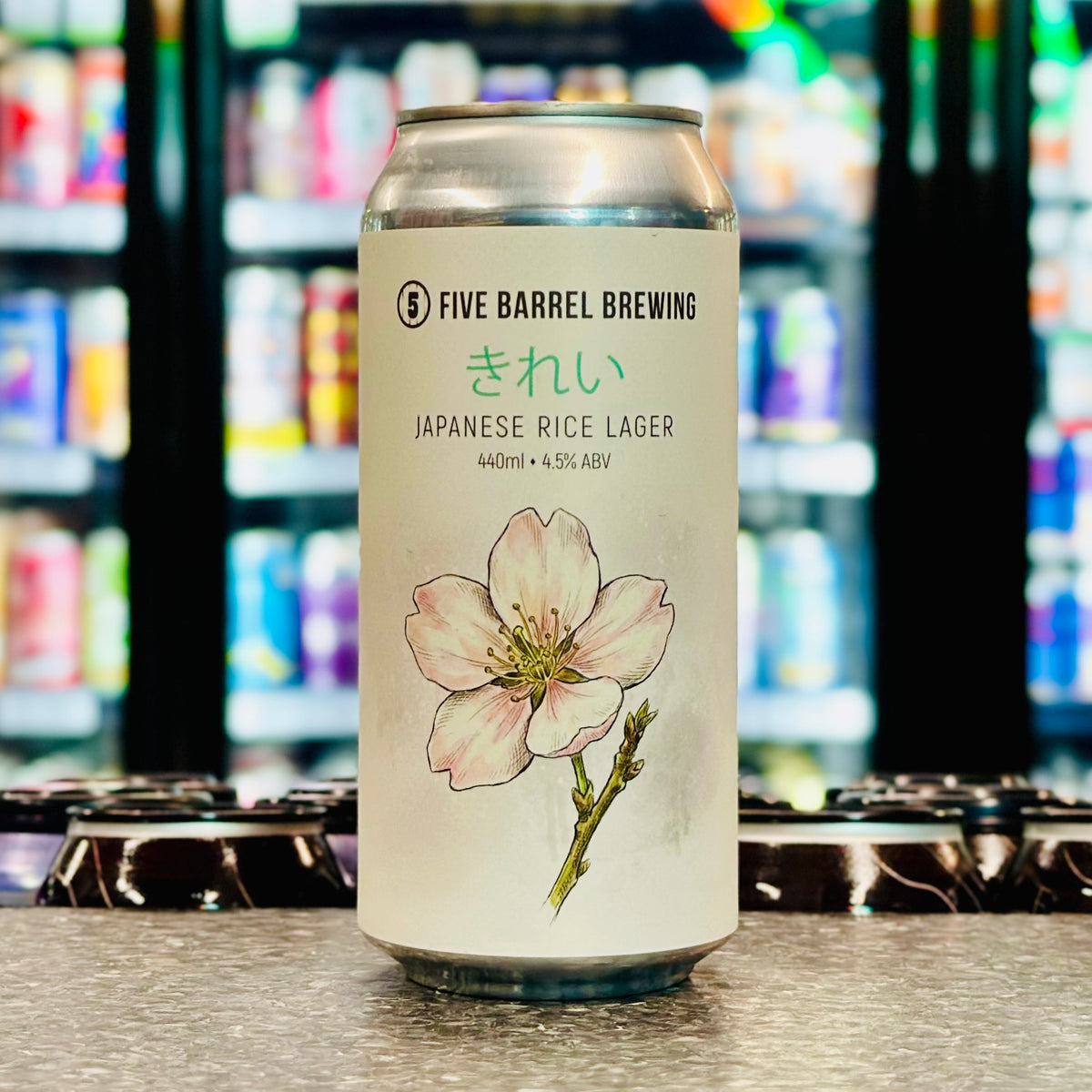 MIX 6 OR MORE GET 20% OFF' FIVE BARREL BREWING KIREI JAPANESE RICE LAGER 4.5% ABV