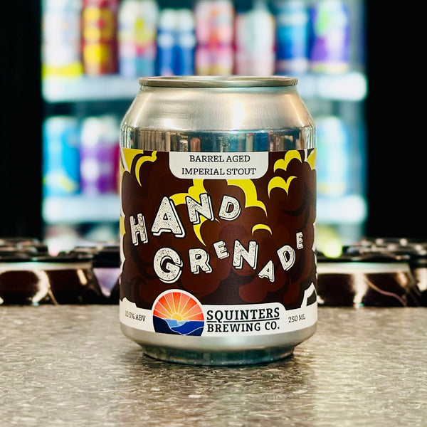 MIX 6 OR MORE GET 20% OFF' SQUINTERS BREWING HAND GRENADE BARREL AGED IMPERIAL STOUT 10.5% ABV (250ml)
