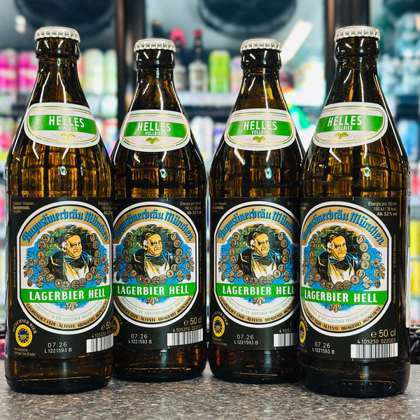 AUGUSTINER BRAU LAGERBIER HELL 5.2% ABV 4 PACK