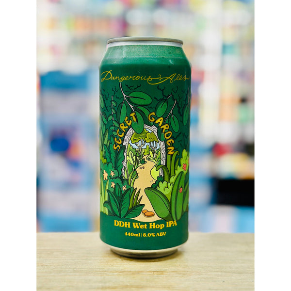 'MIX 6 OR MORE GET 20% OFF' DANGEROUS ALES BREWING SECRET GARDEN DOUBLE DRY HOPPED WET HOP IPA 8% ABV