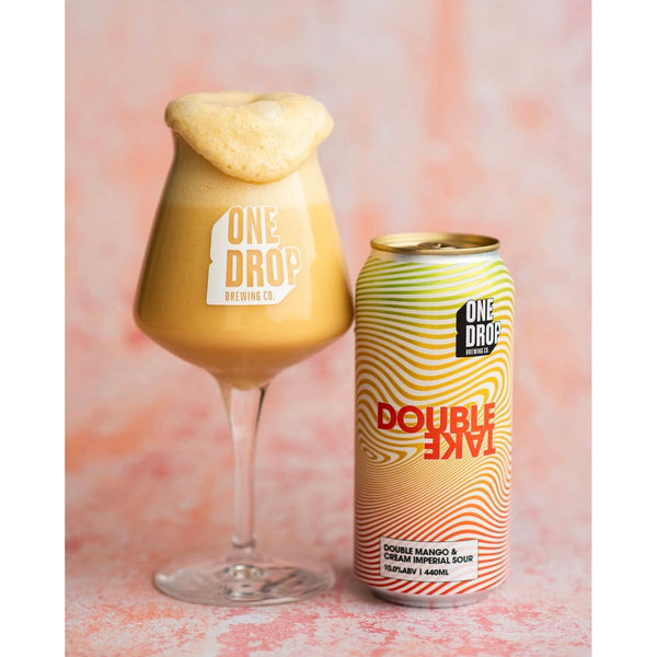 'MIX 6 OR MORE GET 20% OFF' ONE DROP BREWING DOUBLETAKE DOUBLE MANGO & CREAM IMPERIAL SOUR 10% ABV