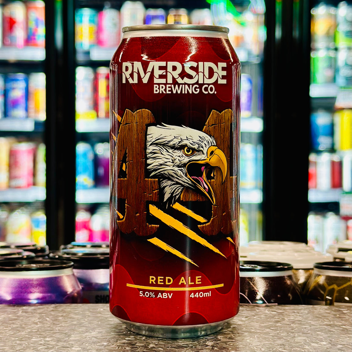 MIX 6 OR MORE GET 20% OFF' RIVERSIDE BREWING 44 RED ALE 5% ABV