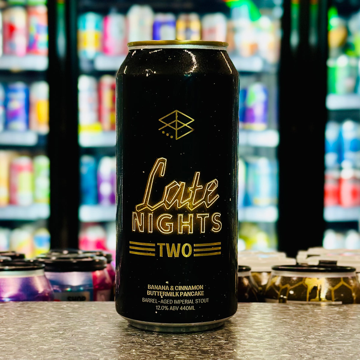 MIX 6 OR MORE GET 20% OFF' RANGE BREWING LATE NIGHTS TWO: BANANA & CINNAMON BUTTERMILK PANCAKE BARREL-AGED IMPERIAL STOUT 12% ABV