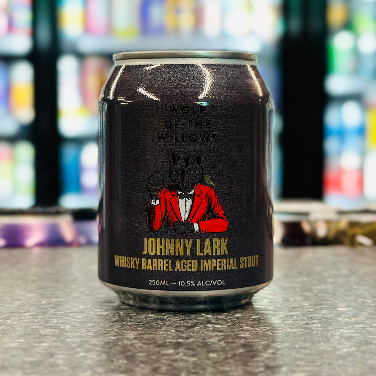 MIX 6 OR MORE GET 20% OFF' WOLF OF THE WILLOWS JOHNNY LARK WHISKY BARREL AGED STOUT 10.5% ABV (250ml)