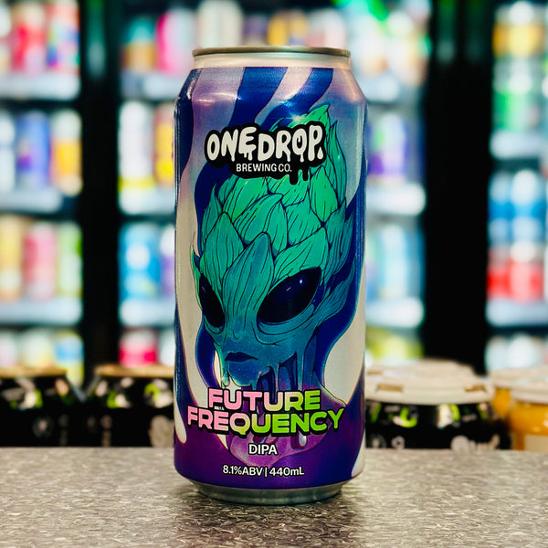 MIX 6 OR MORE GET 20% OFF' ONE DROP BREWING FUTURE FREQUENCY DOUBLE IPA 8.1% ABV
