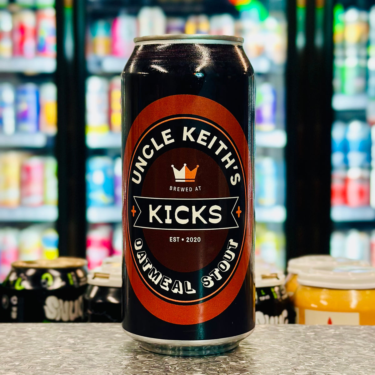 MIX 6 OR MORE GET 20% OFF' KICKS BREWING UNCLE KEITH'S OATMEAL STOUT 4.5% ABV