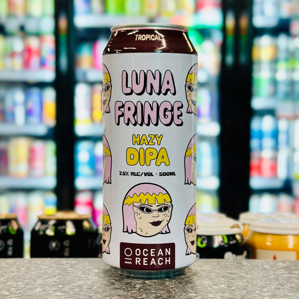 'MIX 6 OR MORE GET 20% OFF' OCEAN REACH BREWING LUNA FRINGE HAZY DOUBLE IPA 7.5% ABV