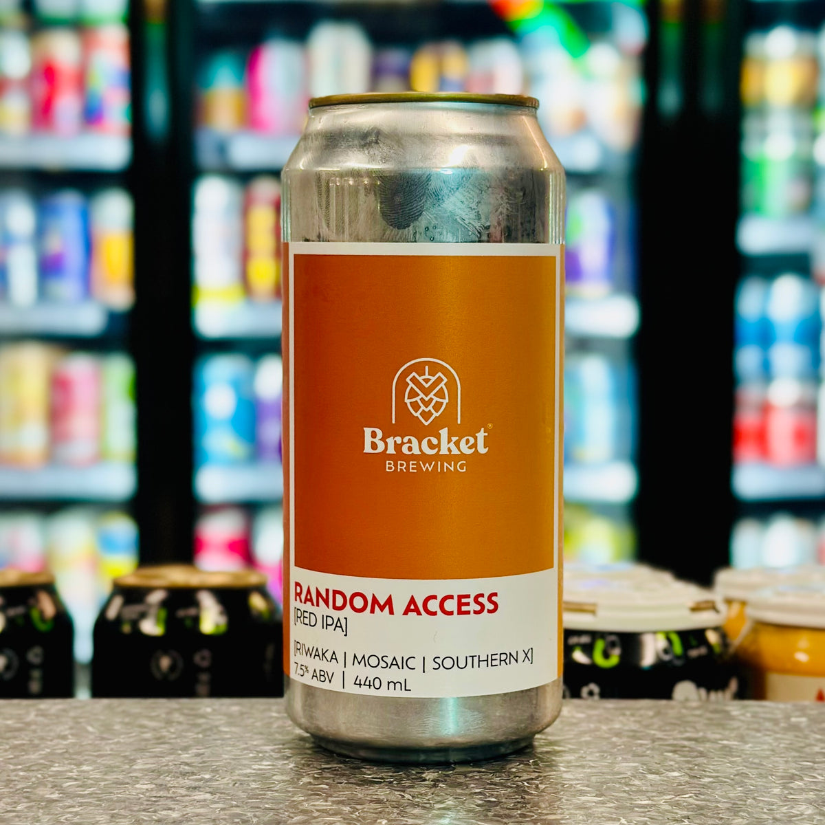 MIX 6 OR MORE GET 20% OFF' BRACKET BREWING RANDOM ACCESS RED IPA 7.5% ABV
