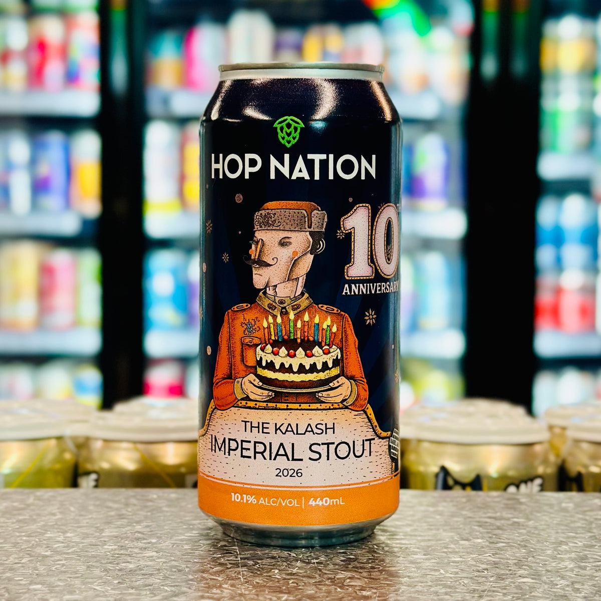 MIX 6 OR MORE GET 20% OFF' HOP NATION 2026 10TH ANNIVERSARY THE KALASH IMPERIAL STOUT 10.1% ABV