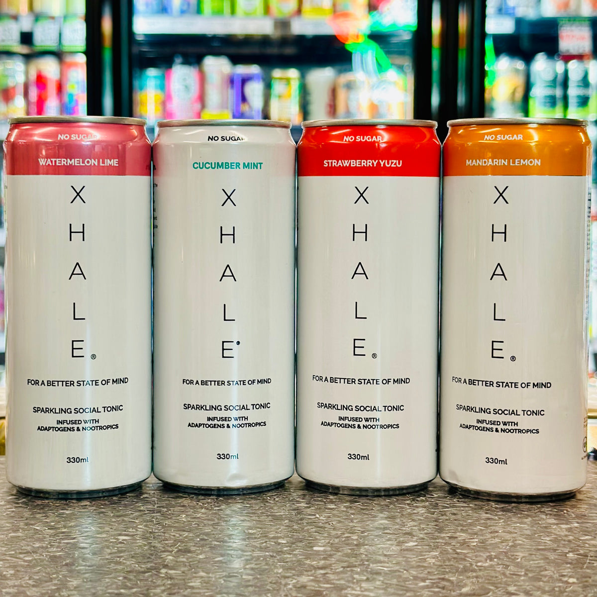 HOPR BEVERAGE CO. XHALE SPARKLING SOCIAL TONIC MIXED 4 PACK
