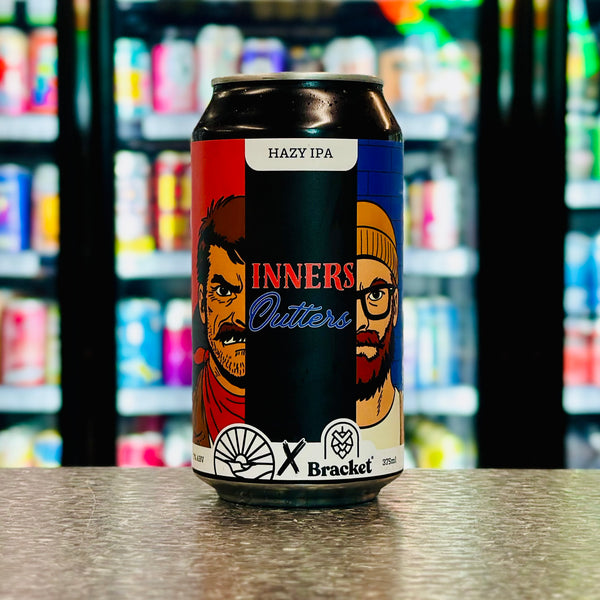 MIX 6 OR MORE GET 20% OFF' SQUINTERS BREWING X BRACKET BREWING INNERS & OUTTERS HAZY IPA 7% ABV