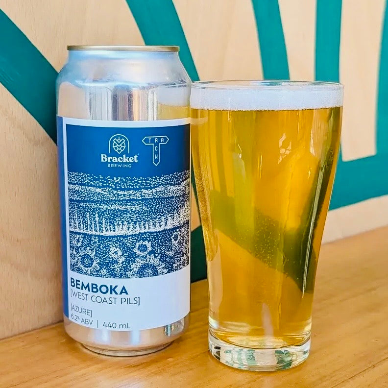 MIX 6 OR MORE GET 20% OFF' BRACKET BREWING BEMBOKA WEST COAST PILS 6.2% ABV