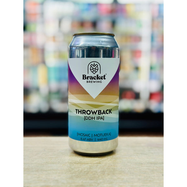 'MIX 6 OR MORE GET 20% OFF' BRACKET BREWING THROWBACK DOUBLE DRY HOPPED IPA 6.4% ABV