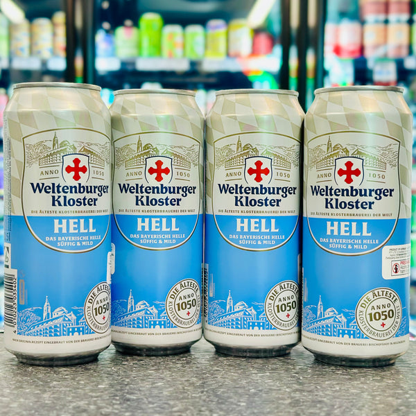 WELTEBURGER KLOSTER HELL 4.9% ABV 4pk