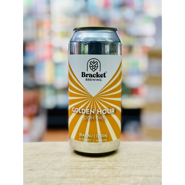 'MIX 6 OR MORE GET 20% OFF' BRACKET BREWING GOLDEN HOUR DOUBLE DRY HOPPED IPA 6.5% ABV