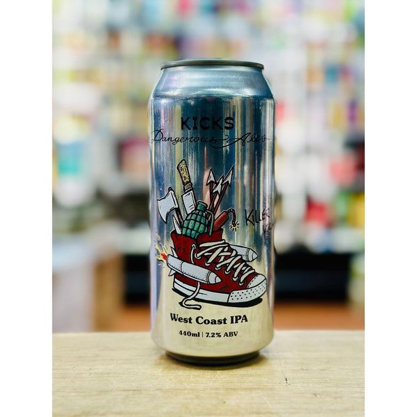 'MIX 6 OR MORE GET 20% OFF' DANGEROUS ALES BREWING X KICKS BREWING KILLER KICKS WEST COAST IPA 7.2% ABV