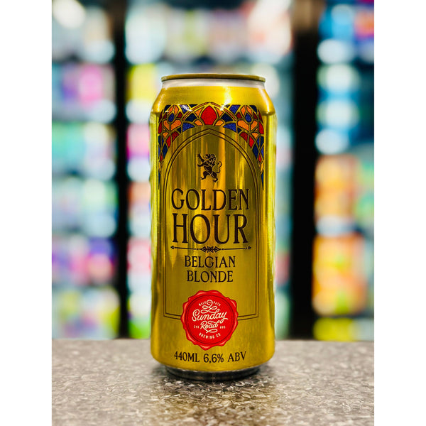 'MIX 6 OR MORE GET 20% OFF' SUNDAY ROAD BREWING GOLDEN HOUR BELGIUM BLONDE 6.6% ABV