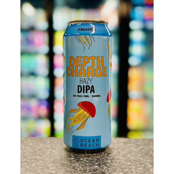 'MIX 6 OR MORE GET 20% OFF' OCEAN REACH BREWING DEPTH CHARGE HAZY DOUBLE IPA 8% ABV
