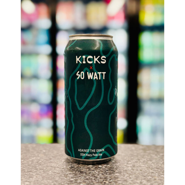 'MIX 6 OR MORE GET 20% OFF' KICKS BREWING AGAINST THE GRAIN DOUBLE DRY HOPPED HAZY PALE ALE 5.8% ABV