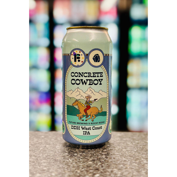 'MIX 6 OR MORE GET 20% OFF' FUTURE BREWING X ROCKY RIDGE BREWING CONCRETE COWBOY DOUBLE DRY HOPPED WEST COAST IPA 7.3% ABV