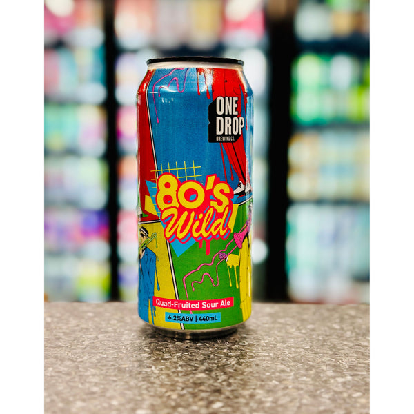 'MIX 6 OR MORE GET 20% OFF' ONE DROP BREWING 80'S WILD QUAD-FRUITED SOUR ALE 6.2% ABV