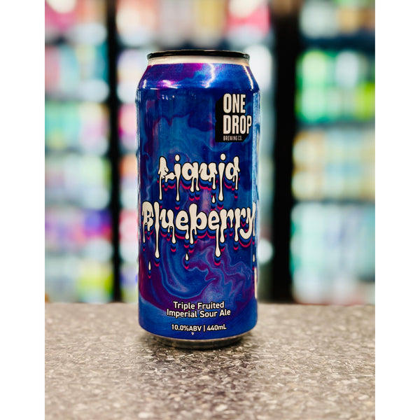 'MIX 6 OR MORE GET 20% OFF' ONE DROP BREWING LIQUID BLUEBERRY TRIPLE FRUITED IMPERIAL SOUR 10% ABV