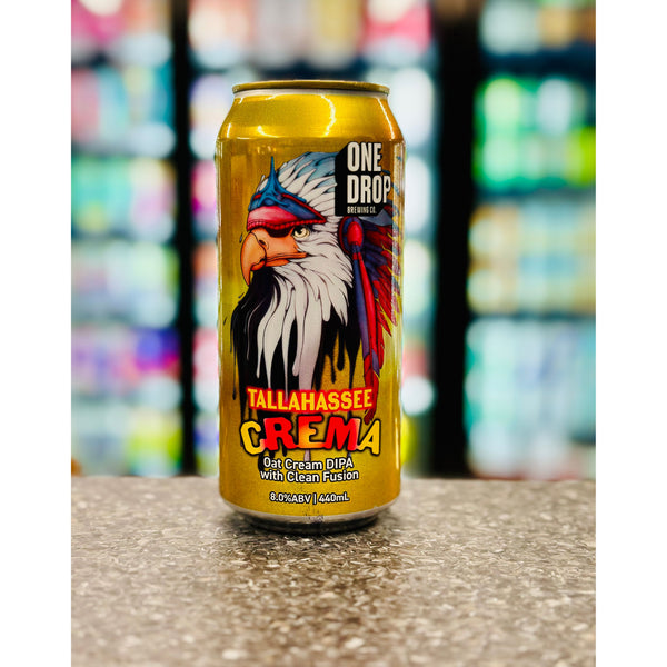 'MIX 6 OR MORE GET 20% OFF' ONE DROP BREWING TALLAHASSE CREMA OAT CREAM DOUBLE IPA 8% ABV