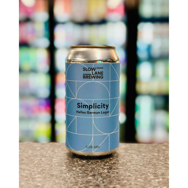 'MIX 6 OR MORE GET 20% OFF' SLOW LANE BREWING SIMPLICITY HELLES GERMAN LAGER 5% ABV