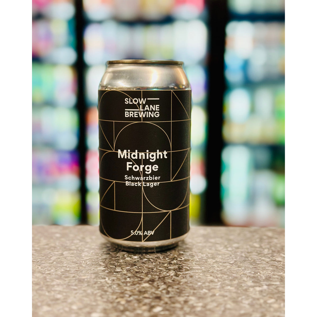 MIX 6 OR MORE GET 20% OFF' SLOW LANE BREWING MIDNIGHT FORGE SCHWARZBIER BLACK LAGER 5% ABV
