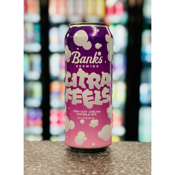 'MIX 6 OR MORE GET 20% OFF' BANKS BREWING CITRA FEELS DOUBLE DRY HOPPED OAT CREAM DOUBLE IPA 8% ABV