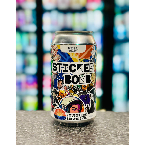 'MIX 6 OR MORE GET 20% OFF' SQUINTERS BREWING STICKER BOMB NEW ENGLAND IPA 7% ABV