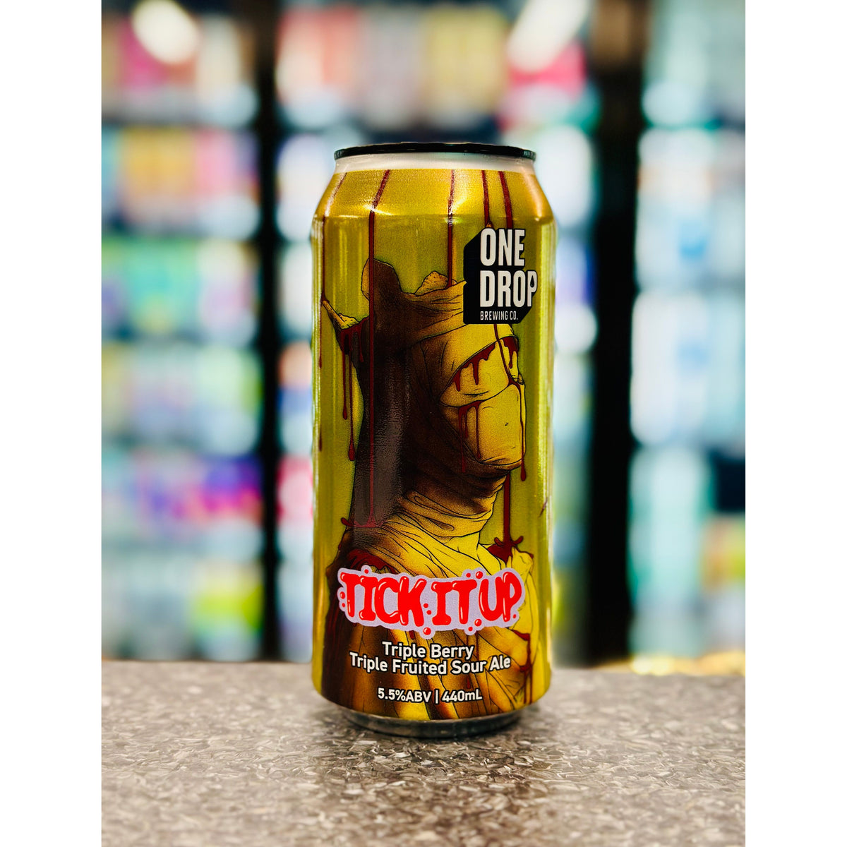 MIX 6 OR MORE GET 20% OFF' ONE DROP BREWING TICK IT UPA TRIPLE BERRY TRIPLE FRUITED SOUR ALE 5.5% ABV