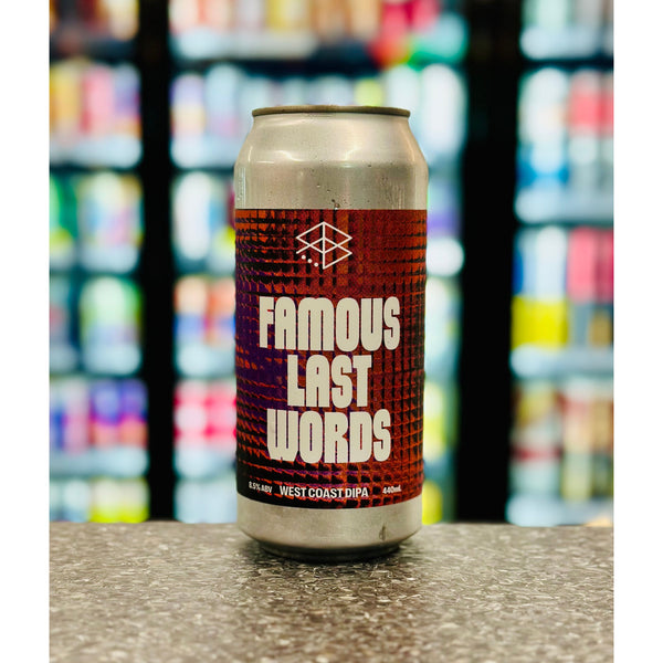 'MIX 6 OR MORE GET 20% OFF' RANGE BREWING FAMOUS LAST WORDS WEST COAST DOUBLE IPA 8.5% ABV