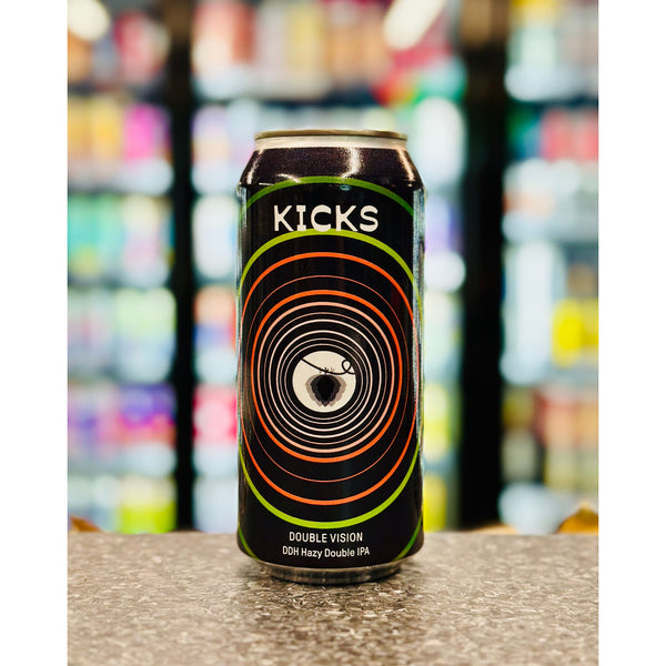 'MIX 6 OR MORE GET 20% OFF' KICKS BREWING DOUBLE VISION DOUBLE DRY HOPPED HAZY DOUBLE IPA 8.3% ABV