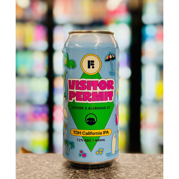 'MIX 6 OR MORE GET 20% OFF' FUTURE BREWING X ALVARADO ST BREWING (USA) VISITOR PERMIT TRIPLE DRY HOPPED CALIFORNIA IPA 7.2% ABV