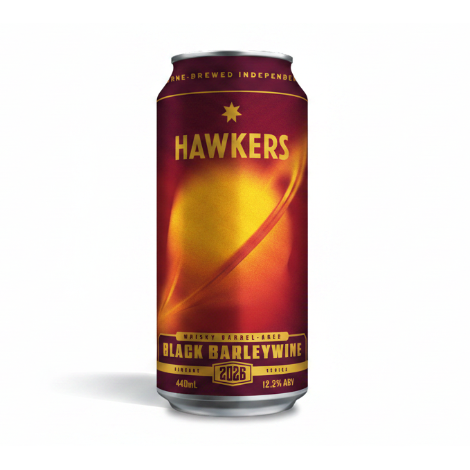 MIX 6 OR MORE GET 20% OFF' HAWKERS BREWING 2026 WHISKY BARREL-AGED BLACK BARLEYWINE 12.2% ABV