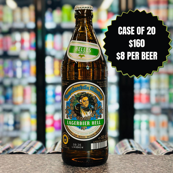 AUGUSTINER BRAU LAGERBIER HELL 5.2% ABV 500ml (CASE)