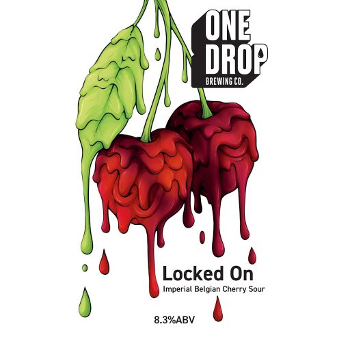 MIX 6 OR MORE GET 20% OFF' ONE DROP BREWING LOCKED ON IMPERIAL BELGIUM CHERRY SOUR 8.3% ABV