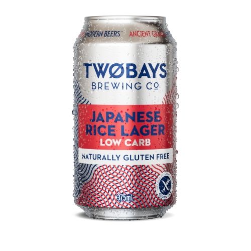 TWO BAYS BREWING JAPANESE RICE LAGER 4.2% ABV -GLUTEN FREE