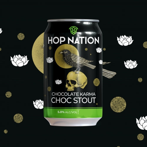 MIX 6 OR MORE GET 20% OFF' HOP NATION CHOCOLATE KARMA STOUT 5% ABV (440ml)