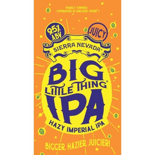 MIX 6 OR MORE GET 20% OFF' SIERRA NEVADA BREWING BIG LITTLE THING HAZY IMPERIAL IPA 9.5% ABV