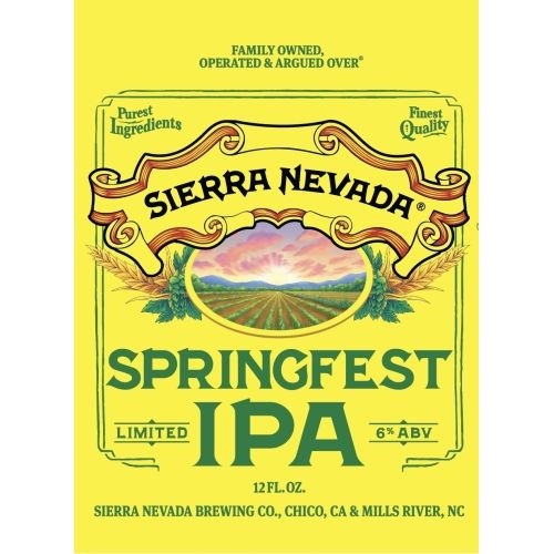 MIX 6 OR MORE GET 20% OFF' SIERRA NEVADA BREWING SPRINGFEST IPA 6% ABV