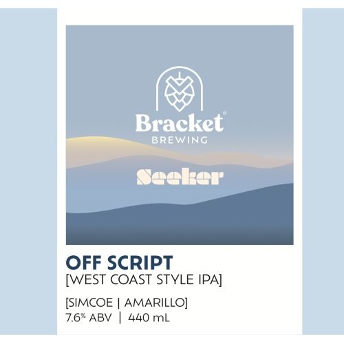 'MIX 6 OR MORE GET 20% OFF' BRACKET BREWING X SEEKER BREWING OFF SCRIPT WEST COAST IPA 7.4% ABV