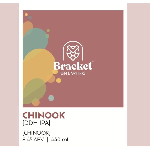 'MIX 6 OR MORE GET 20% OFF' BRACKET BREWING CHINOOK DDH DOUBLE IPA 8.4% ABV