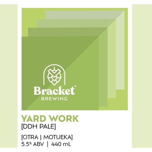 MIX 6 OR MORE GET 20% OFF' BRACKET BREWING YARD WORK DDH PALE 5.5% ABV