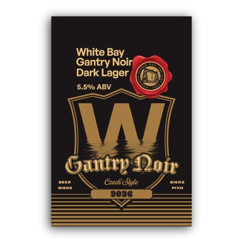 MIX 6 OR MORE GET 20% OFF' WHITE BAY BREWING GANTRY NOIR CZECH DARK LAGER 5.5% ABV