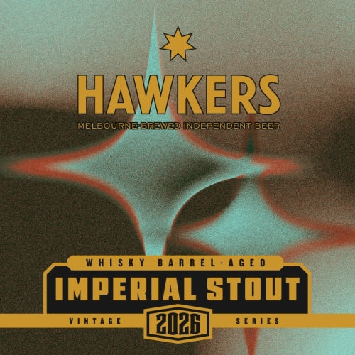 MIX 6 OR MORE GET 20% OFF' HAWKERS BREWING 2026 WHISKY BARREL AGED IMPERIAL STOUT 11.6% ABV
