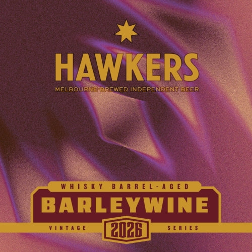 MIX 6 OR MORE GET 20% OFF' HAWKERS BREWING 2026 WHISKY BARREL AGED BARLEYWINE 12.6% ABV
