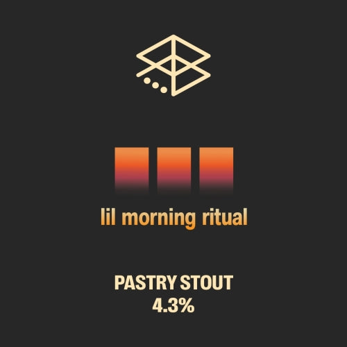 MIX 6 OR MORE GET 20% OFF' RANGE BREWING LIL MORNING RITUAL PASTRY STOUT 4.3% ABV