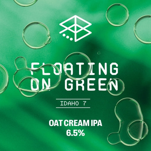 MIX 6 OR MORE GET 20% OFF' RANGE BREWING FLOATING ON GREEN: IDAHO 7 OAT CREAM IPA 6.5% ABV